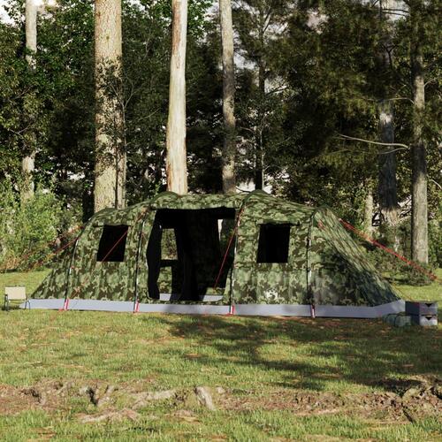 6-personers familietelt vandafvisende camouflage