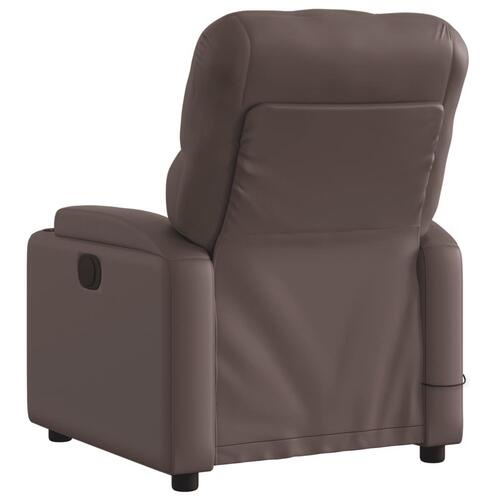 Massagestol kunstlæder brun