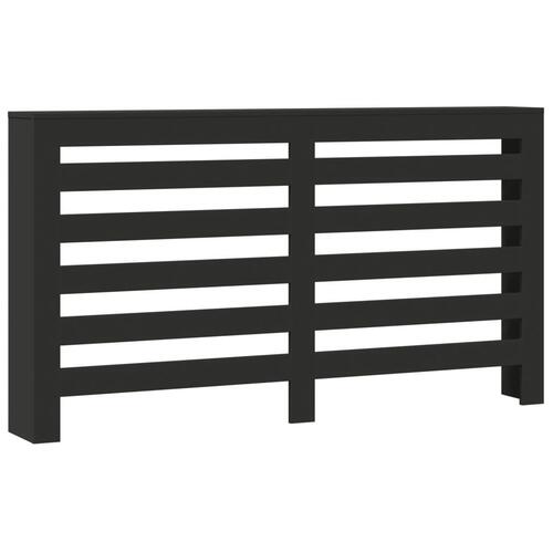 Radiatorskjuler 149x20x82 cm konstrueret træ sort