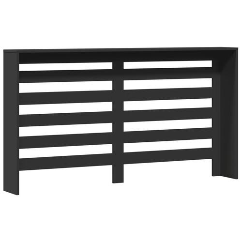 Radiatorskjuler 149x20x82 cm konstrueret træ sort