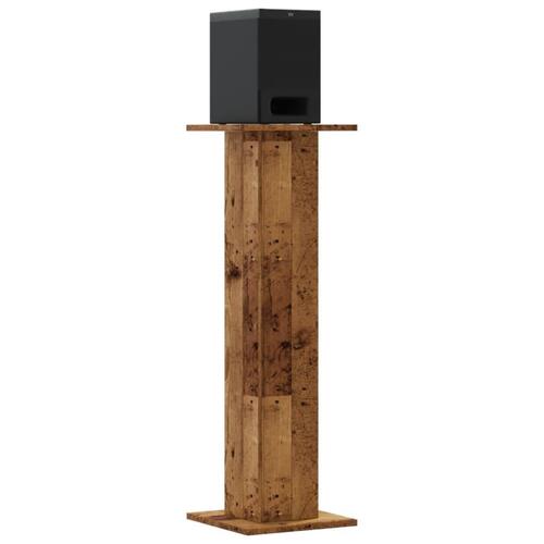 Højtalerstativer 2 stk. 30x30x95 cm konstrueret træ antikt træ