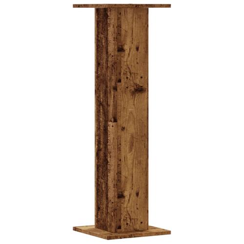 Højtalerstativer 2 stk. 30x30x95 cm konstrueret træ antikt træ