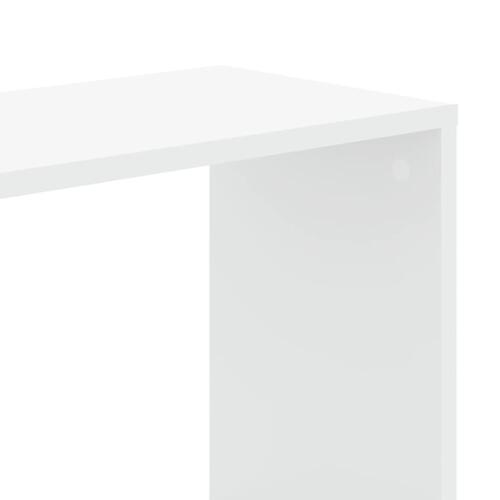 Bogreol 45x23,5x162,5 cm 5 hylder konstrueret træ hvid