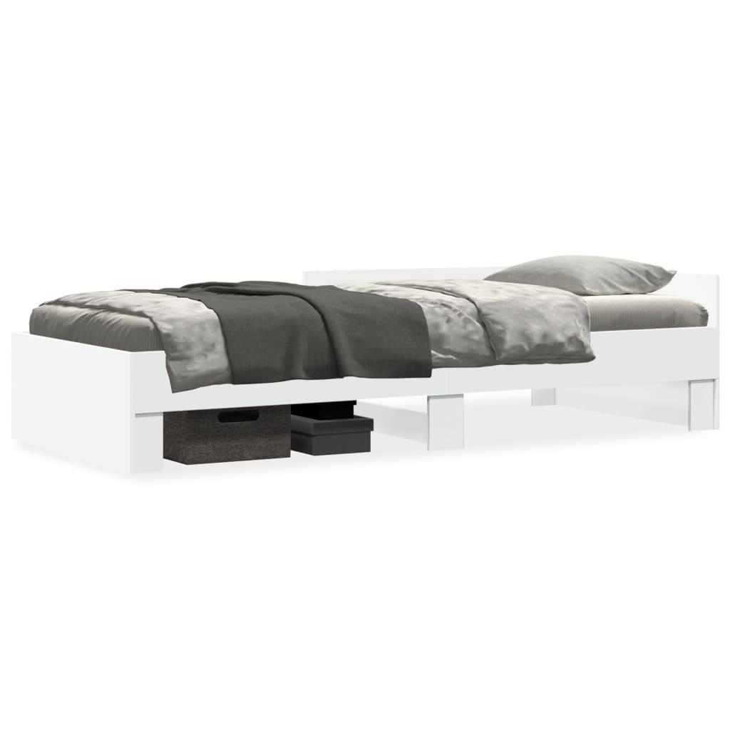Sengeramme 100x200 cm konstrueret træ hvid billede