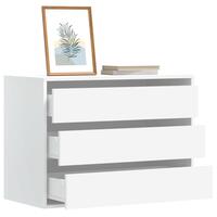 Kommode til hjørne 80x41x58 cm konstrueret træ hvid