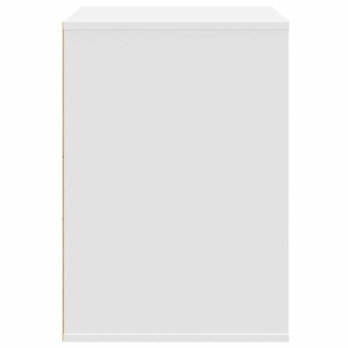 Kommode til hjørne 80x41x58 cm konstrueret træ hvid