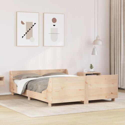 Sengeramme uden madras 120x200 cm massivt fyrretræ