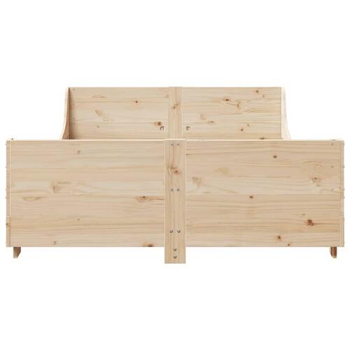 Sengeramme uden madras 120x200 cm massivt fyrretræ