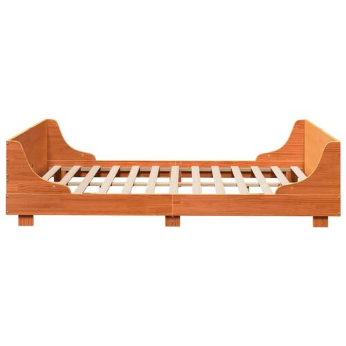 Sengeramme uden madras 120x200 cm massivt fyrretræ gyldenbrun
