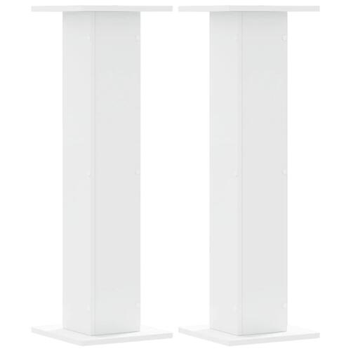 Højtalerstativer 2 stk. 30x30x95 cm konstrueret træ hvid