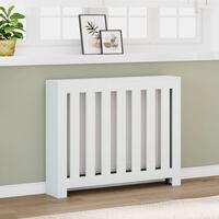 Radiatorskjuler 104x20x82 cm konstrueret træ hvid