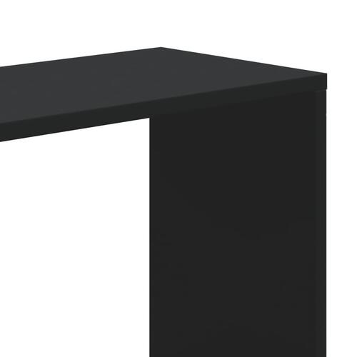 Bogreol 45x23,5x162,5 cm 5 hylder konstrueret træ sort