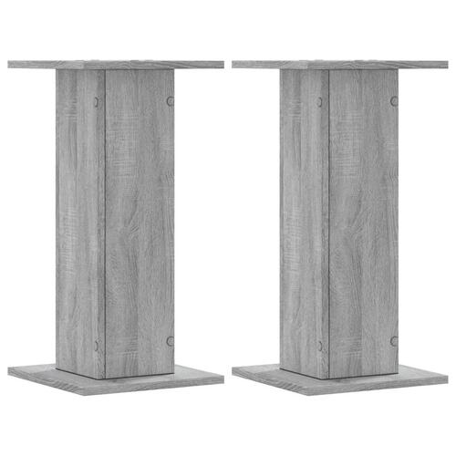 Højtalerstativer 2stk. 30x30x60cm konstrueret træ grå sonoma-eg