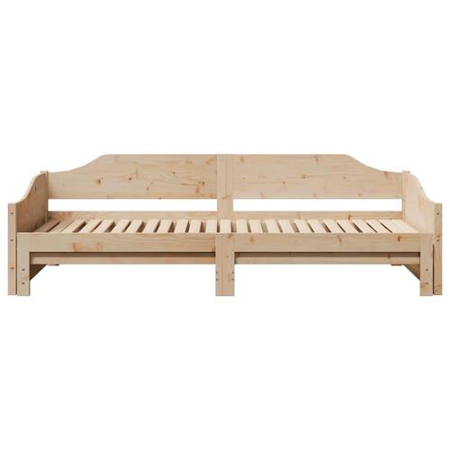 Daybed med udtræk 90x200 cm massivt fyrretræ
