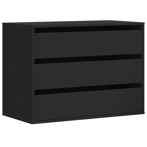 Kommode til hjørne 80x41x58 cm konstrueret træ sort