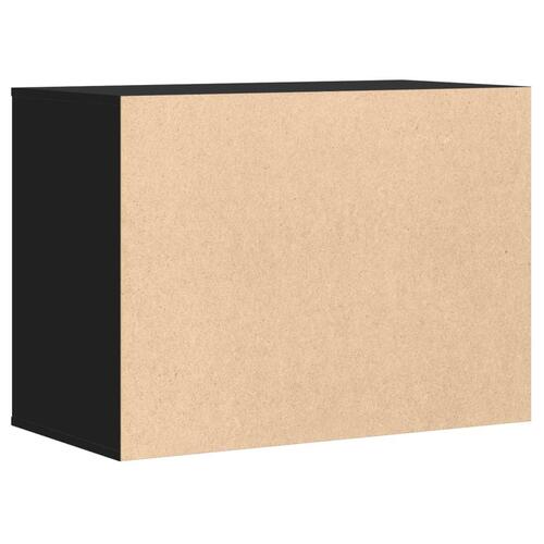 Kommode til hjørne 80x41x58 cm konstrueret træ sort