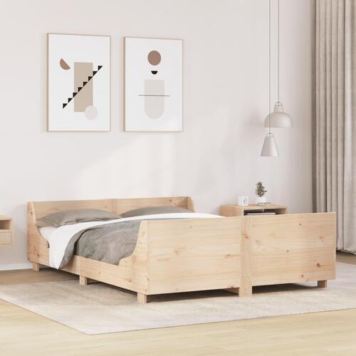 Sengeramme uden madras 140x200 cm massivt fyrretræ