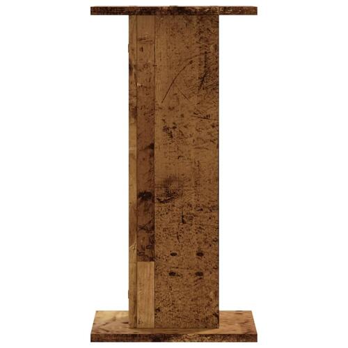 Højtalerstativer 2 stk. 30x30x60 cm konstrueret træ antikt træ