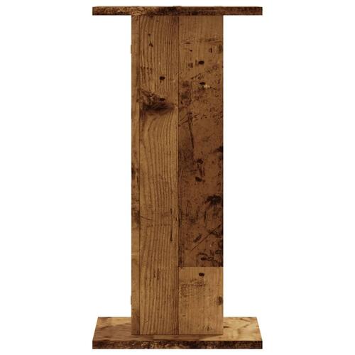 Højtalerstativer 2 stk. 30x30x60 cm konstrueret træ antikt træ