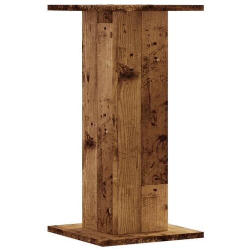 Højtalerstativer 2 stk. 30x30x60 cm konstrueret træ antikt træ