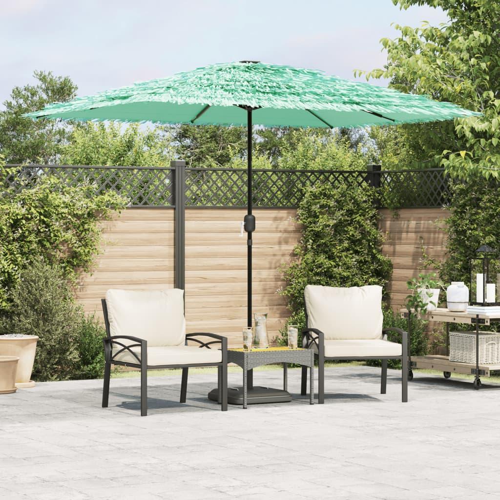 Haveparasol med stålstang 300x200x250 cm grøn