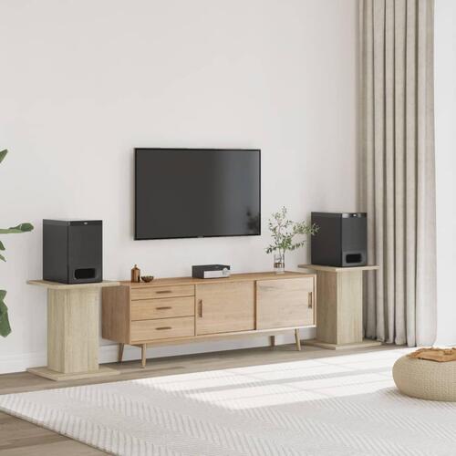 Højtalerstativer 2 stk. 30x30x60 cm konstrueret træ sonoma-eg