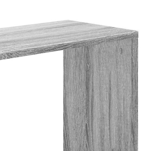 Bogreol 45x23,5x162,5 cm 5 hylder konstrueret træ grå sonoma