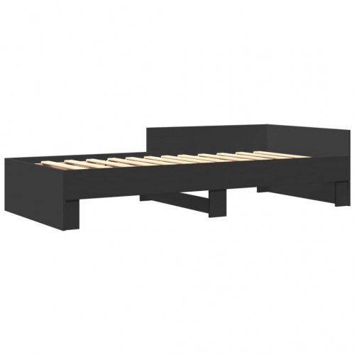 Sengeramme med sengeheste 75 x 190 cm - sort