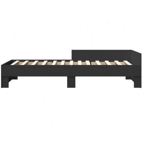 Sengeramme med sengeheste 75 x 190 cm - sort