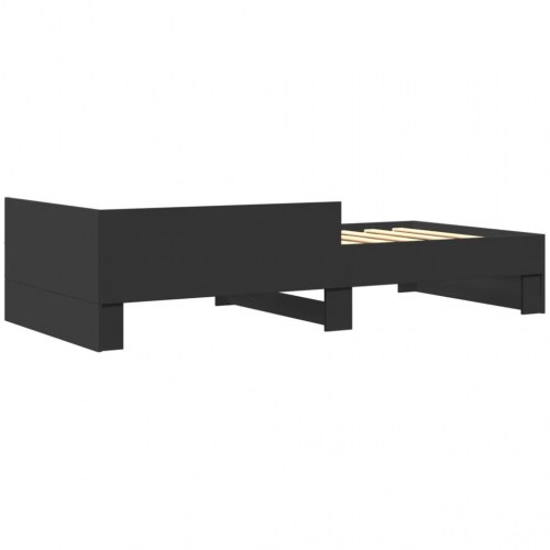 Sengeramme med sengeheste 75 x 190 cm - sort