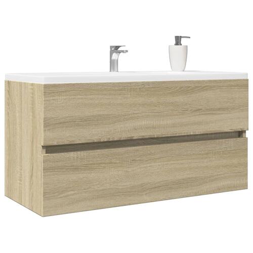 Vaskeskab 90x38,5x45 cm konstrueret træ sonoma-eg