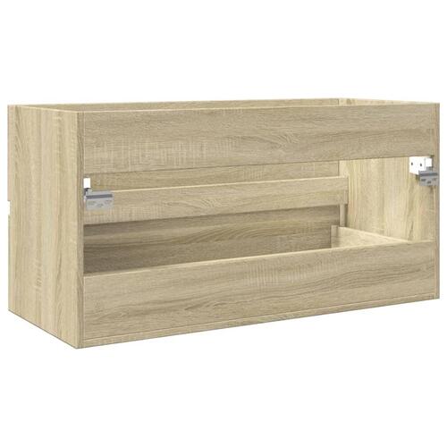 Vaskeskab 90x38,5x45 cm konstrueret træ sonoma-eg