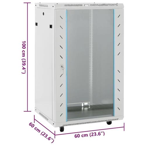 Netværksskab 60x60x120 cm 18U 19" IP20 grå