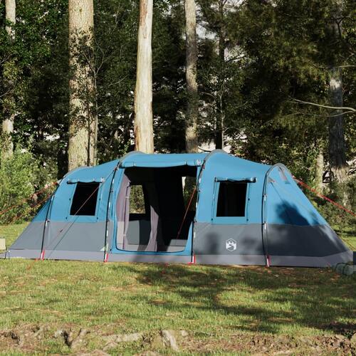 6-personers campingtelt vandafvisende tunnel blå