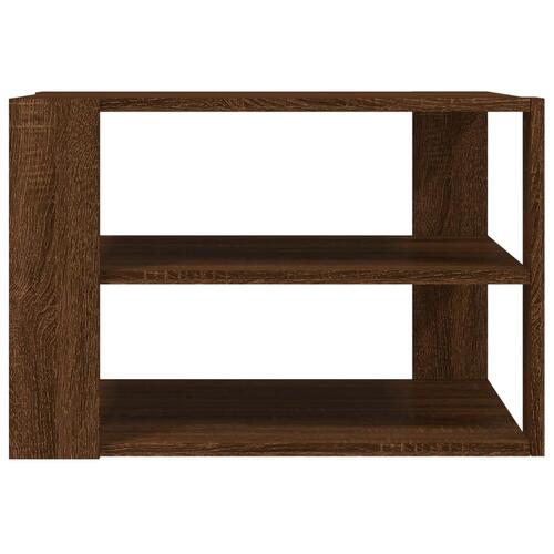 Sofabord 59,5x59,5x40 cm konstrueret træ brun egetræsfarve