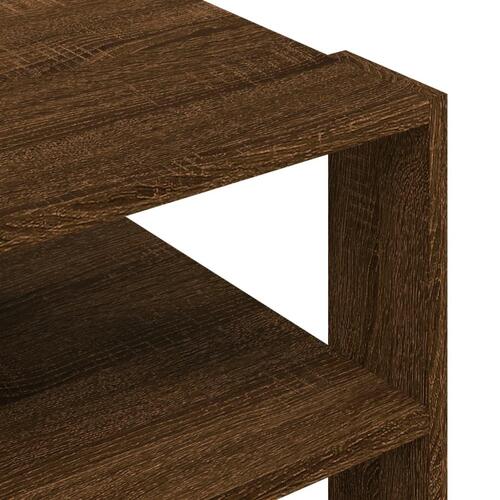 Sofabord 59,5x59,5x40 cm konstrueret træ brun egetræsfarve