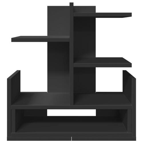 Hylde til skrivebord 49x20x52,5 cm konstrueret træ sort
