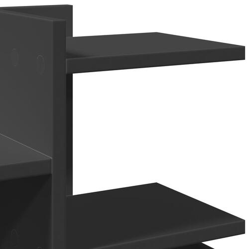 Hylde til skrivebord 49x20x52,5 cm konstrueret træ sort