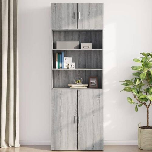 Vægskab 80x42,5x40 cm konstrueret træ grå sonoma-eg