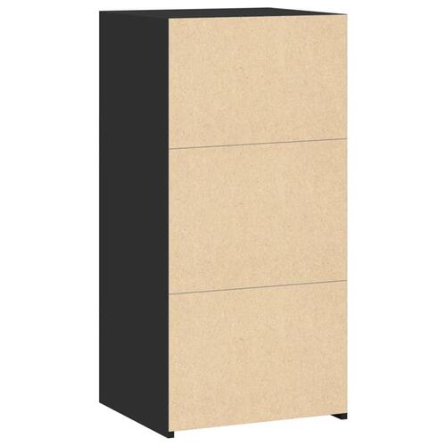 Reol 45x41x93 cm konstrueret træ sort