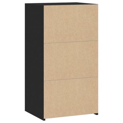 Reol 50x41x93 cm konstrueret træ sort