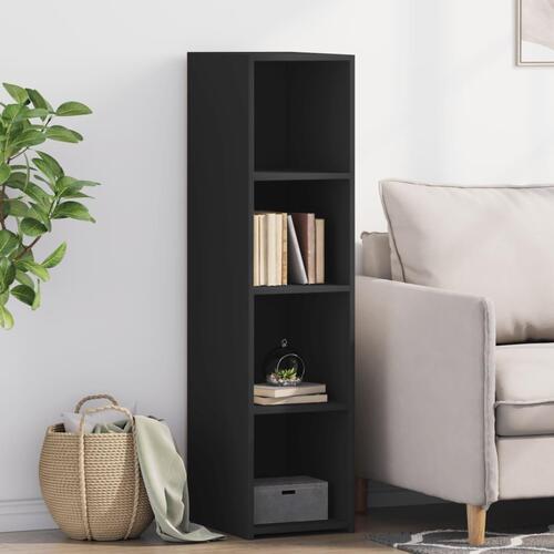 Reol 30x41x124 cm konstrueret træ sort