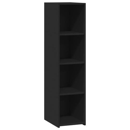 Reol 30x41x124 cm konstrueret træ sort