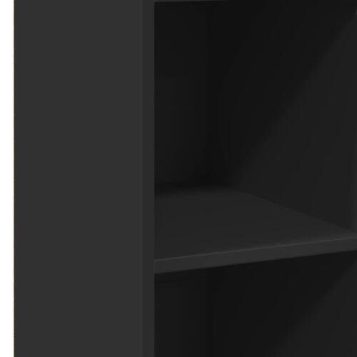 Reol 30x41x124 cm konstrueret træ sort