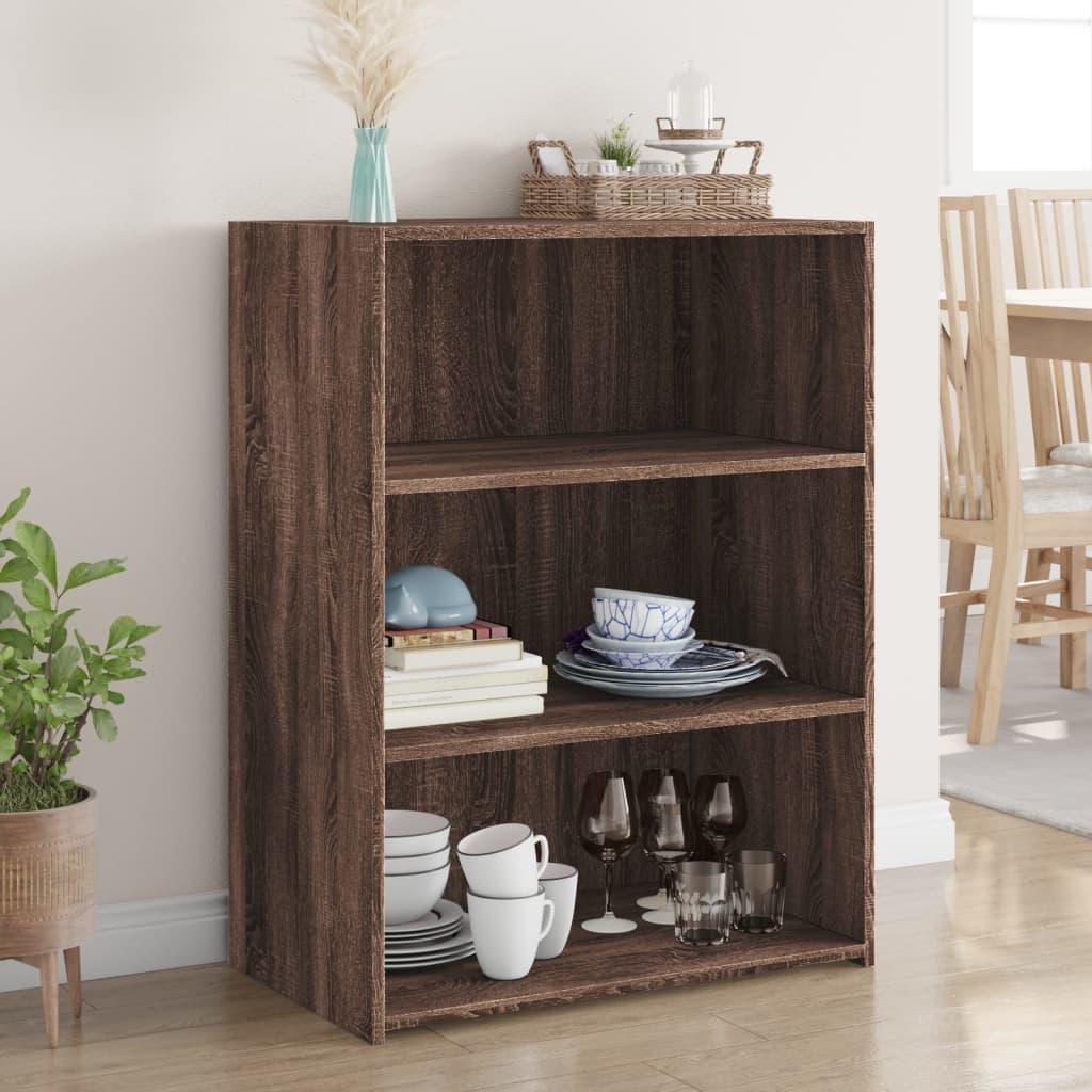 Reol 70x41x93 cm konstrueret træ brun sonoma-eg