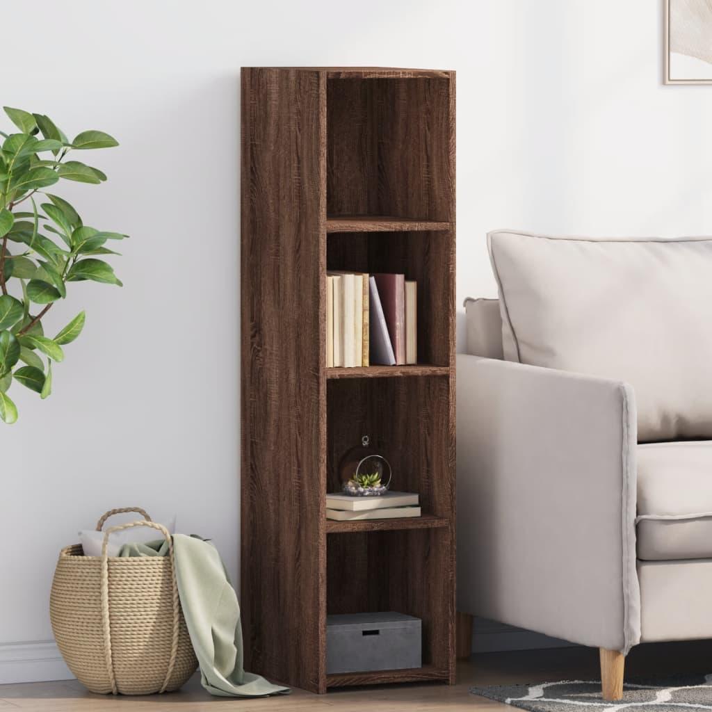 Reol 30x41x124 konstrueret træ brun egetræsfarve