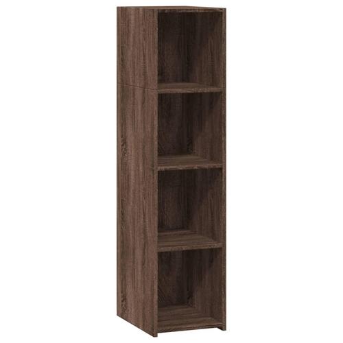 Reol 30x41x124 konstrueret træ brun egetræsfarve