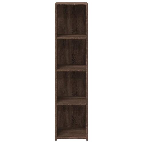 Reol 30x41x124 konstrueret træ brun egetræsfarve