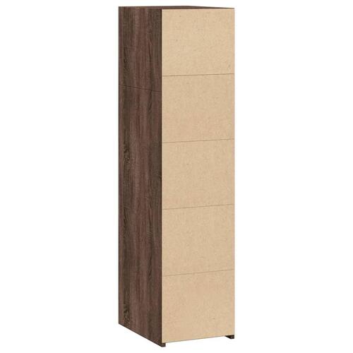 Reol 30x41x124 konstrueret træ brun egetræsfarve