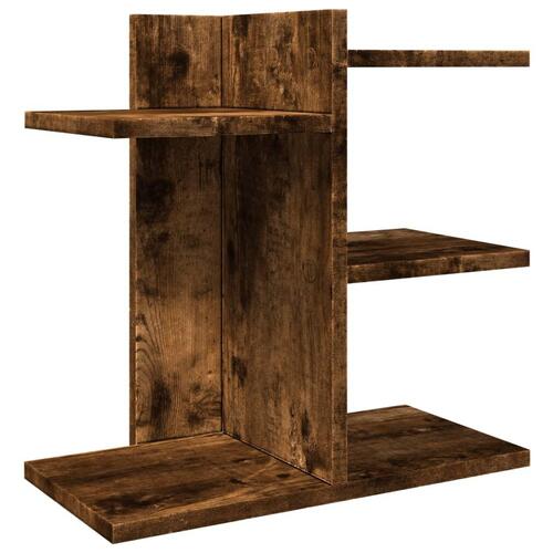 Hylde til skrivebord 42x21,5x42 cm konstrueret træ røget eg